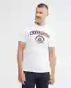 Graphic Text T-shirt M/c Crudo Prístino Claro Talla Xl Hombre Chevignon