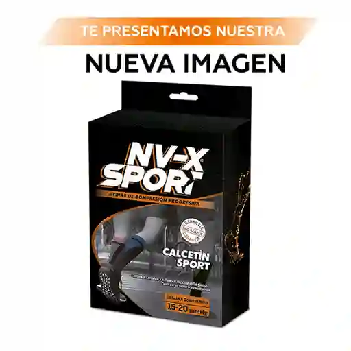 NV-X Sport Calcetín Deportivo 15-20 mm/hg Black-Navy M