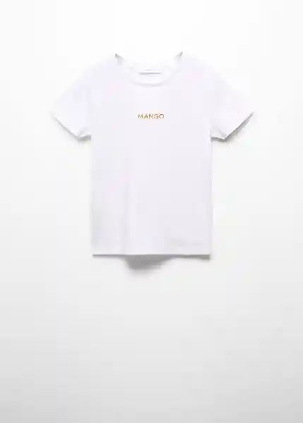 Camiseta Mangolog-H Blanco Talla S Mujer Mango
