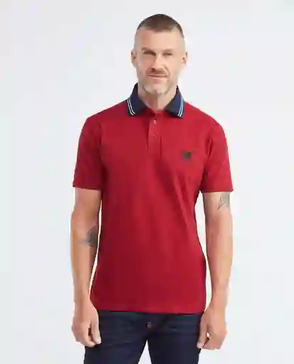 Camiseta Polo Contrast Neck - Togs Rojo Marsala T. L Chevignon