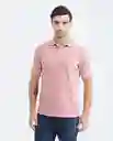 Camiseta Polo Lines Contrast Rosa Cenizo Medio T. XS Chevignon