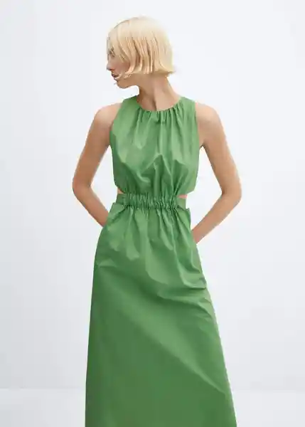 Vestido Irena-H Verde Talla L Mujer Mango