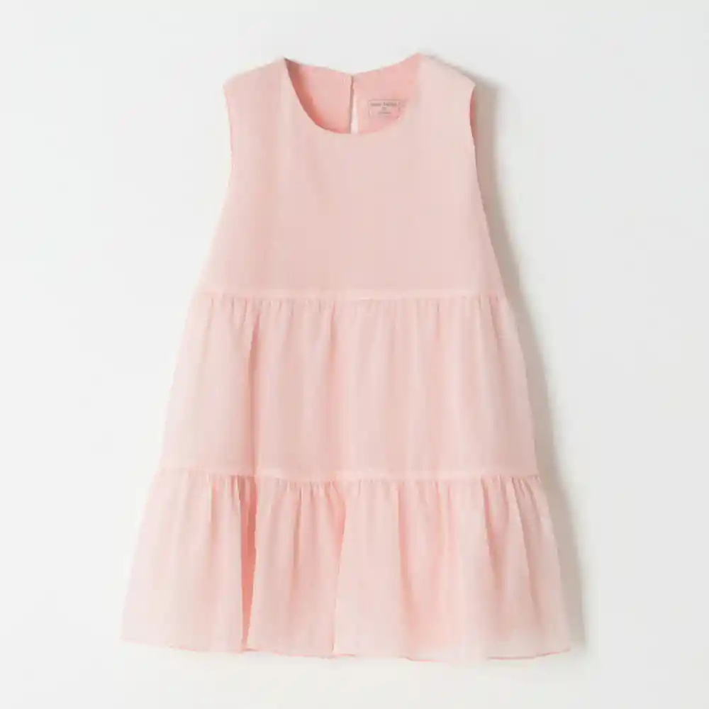 Vestido Largo Manga Sisa en Poliéster Bebita Karina Baby Fresh Talla 18-24m