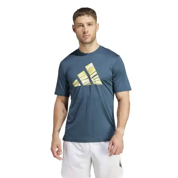 Adidas Camiseta Hiit Gf Slo Tee Para Hombre Azul Talla S