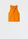 Top Trufa-W Naranja Talla M Mujer Mango