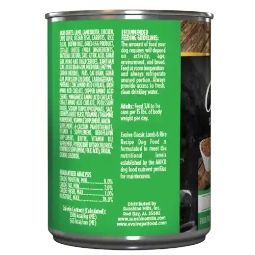 Evolve Classic Alimento Húmedo para Perro Sabor Cordero