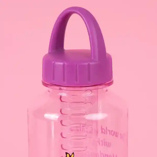 Vaso Plástico Con Asa de Serie Snoopy Rosa 1000 mL Miniso