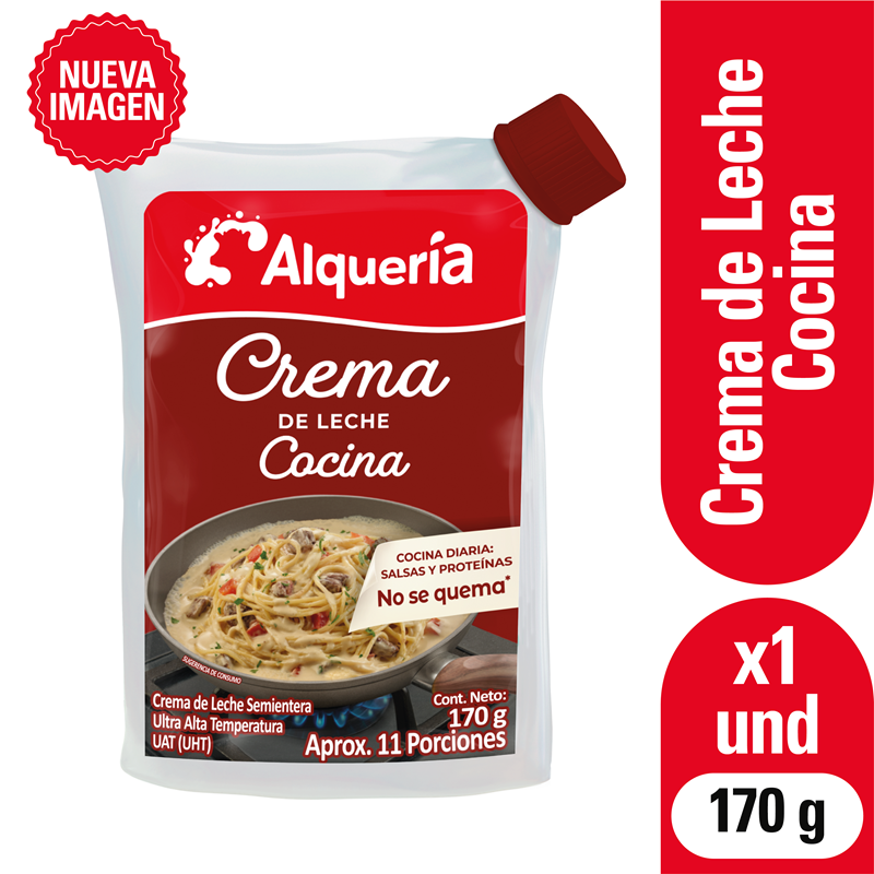Alquería Crema Leche Culinaria Semientera 125 g