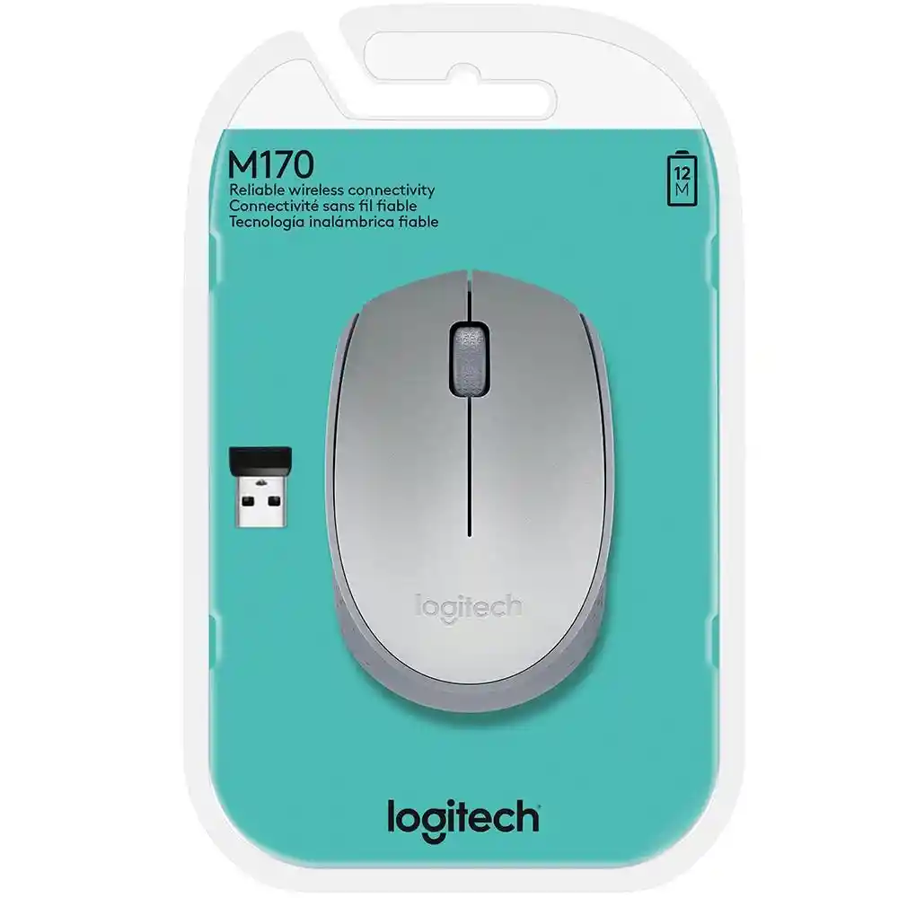Logitech Mouse Inalámbrico M170 Plateado