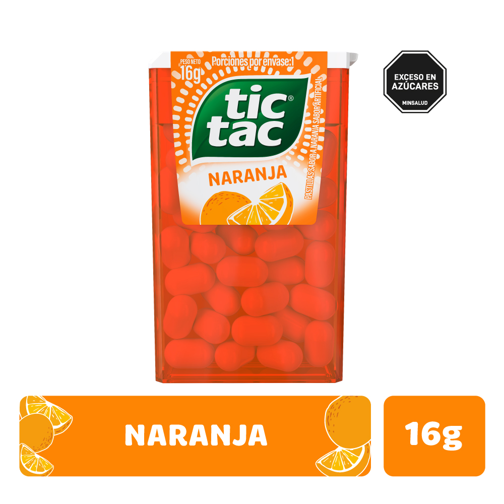Tic Tac Pastillas de Menta Sabor Naranja 16 g