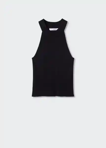 Top Lopez Negro Talla M Mujer Mango