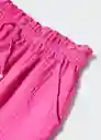 Short Bambú Fucsia Talla M Mujer Mango