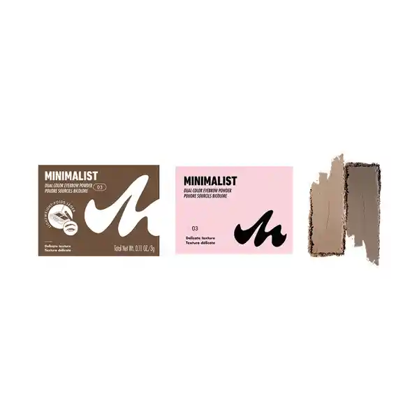 Polvo Para Cejas de Dos Colores Serie Minimalist 03 Miniso