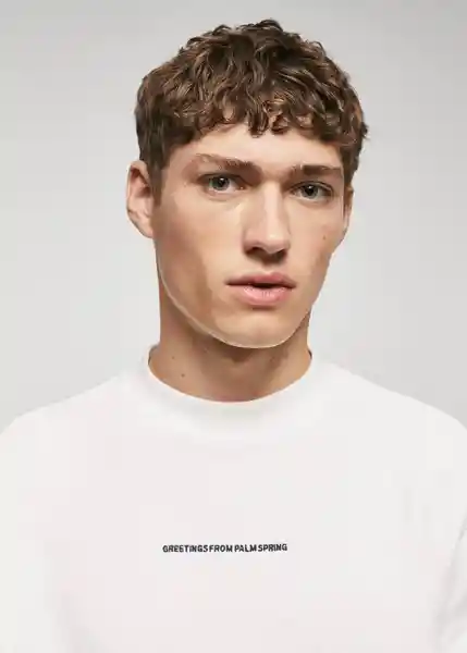 Buzo de Sudadera Pool Crew Off White Talla XS Hombre Mango