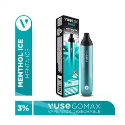 Vuse Go Vapeador Max Menthol Ice Desechable 1500