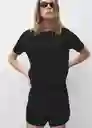 Short Situ Negro Talla M Mujer Mango