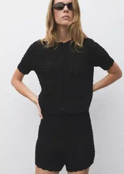 Short Situ Negro Talla M Mujer Mango