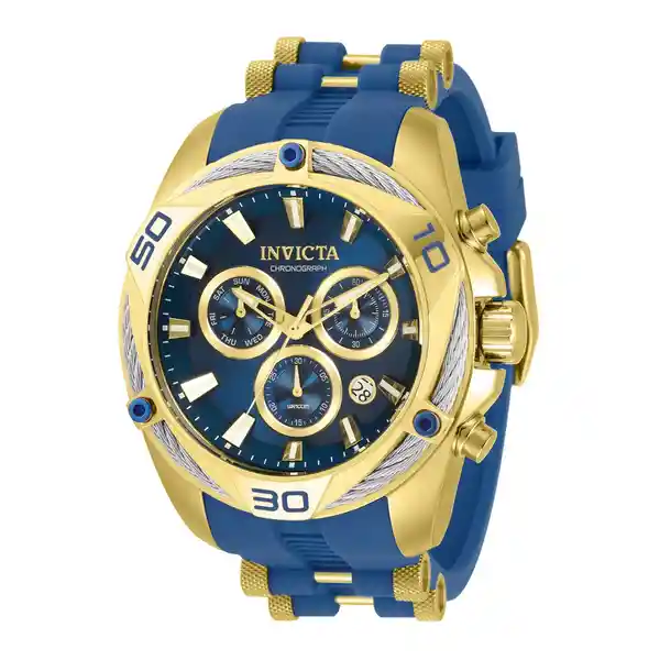 Invicta Reloj Hombre Oro y Azul 31317