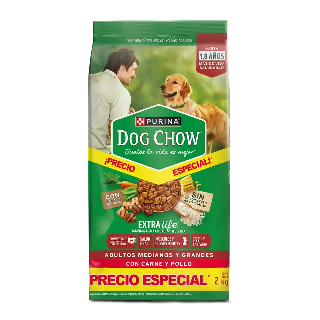 Comida para perro Dog Chow Adulto medianos y grandes x 2 kg OFERTA