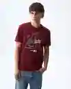 Camiseta Hombre Rojo Talla L 841G004_ROJ191930 Americanino
