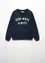 Sudadera Always Niños Navy Talla 12 Mango