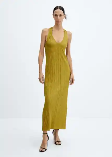 Vestido Kennedy-W Oliva Talla L Mujer Mango