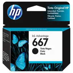 Hp Cartucho de Tinta 667 Negra