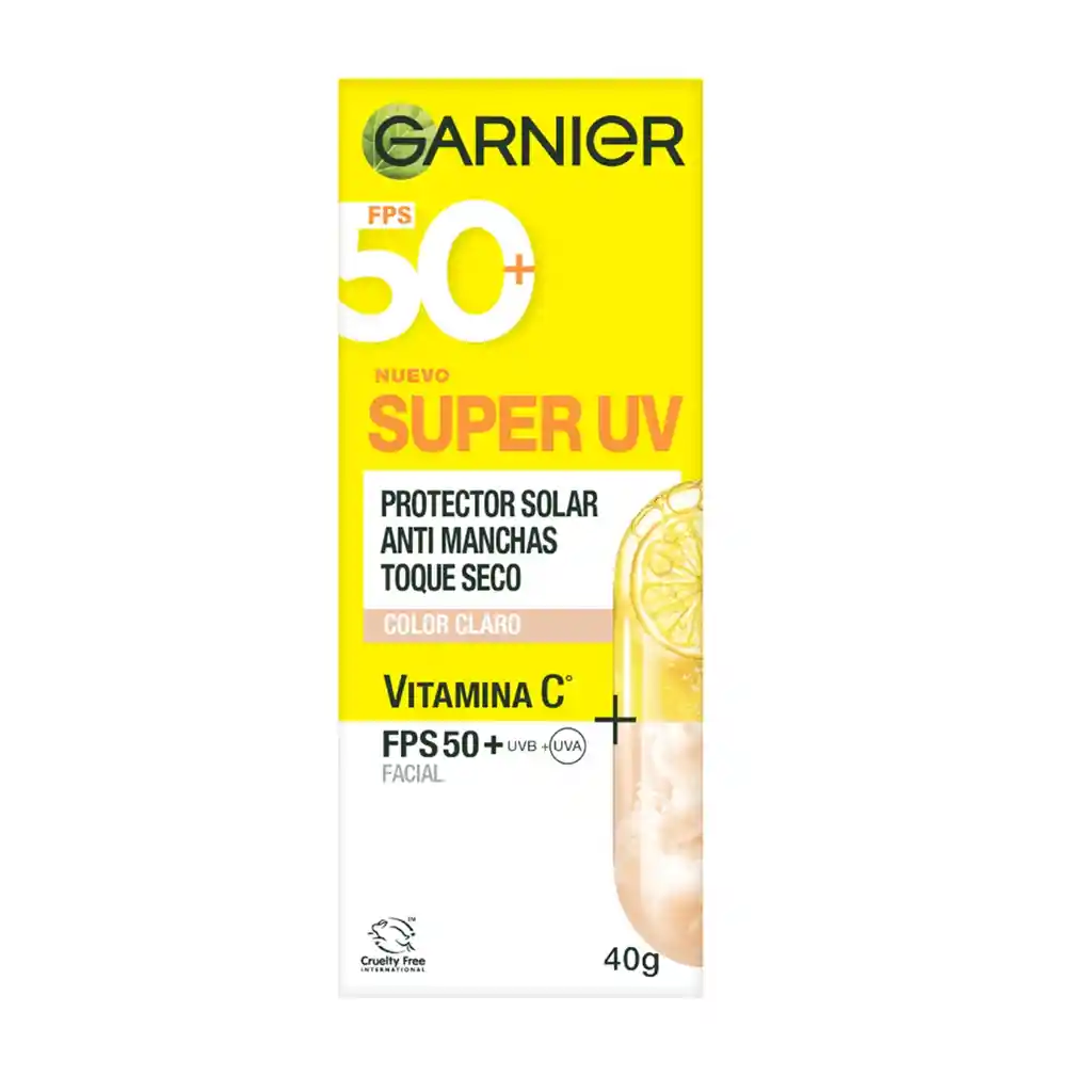 Protector Solar Garnier Antimanchas Toque Seco Tono Claro Fps 50 X