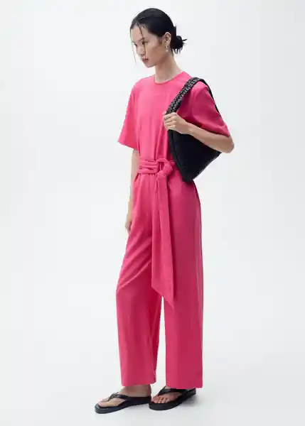 Enterizo Mono Japo Fucsia Talla M Mujer Mango