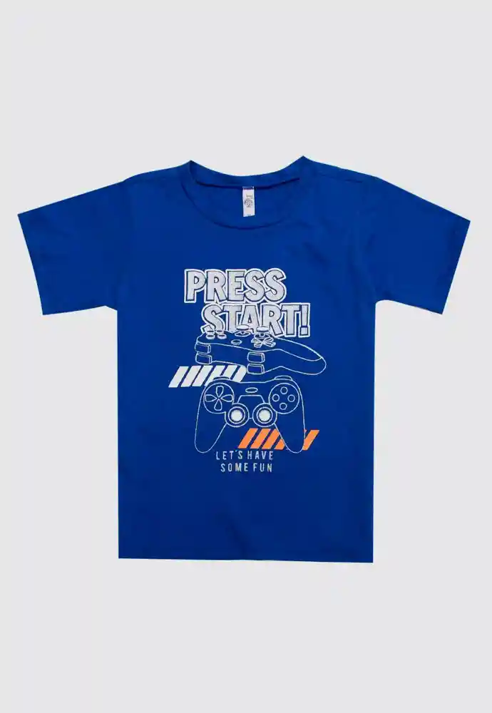 Camiseta Manga Corta 5t - Azul
