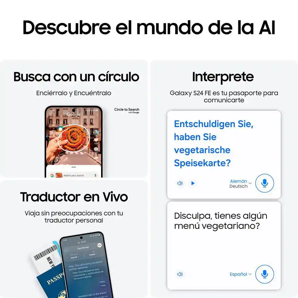 Celular Samsung Galaxy S24 Fe 256 Gb 8 Gb Ram Azul Cielo. + Galaxy Watch Fe