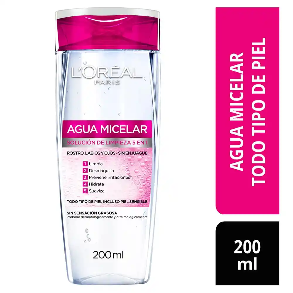  L'Oréal Paris Agua Micelar Desmaquillante Solucion 5 En 1 