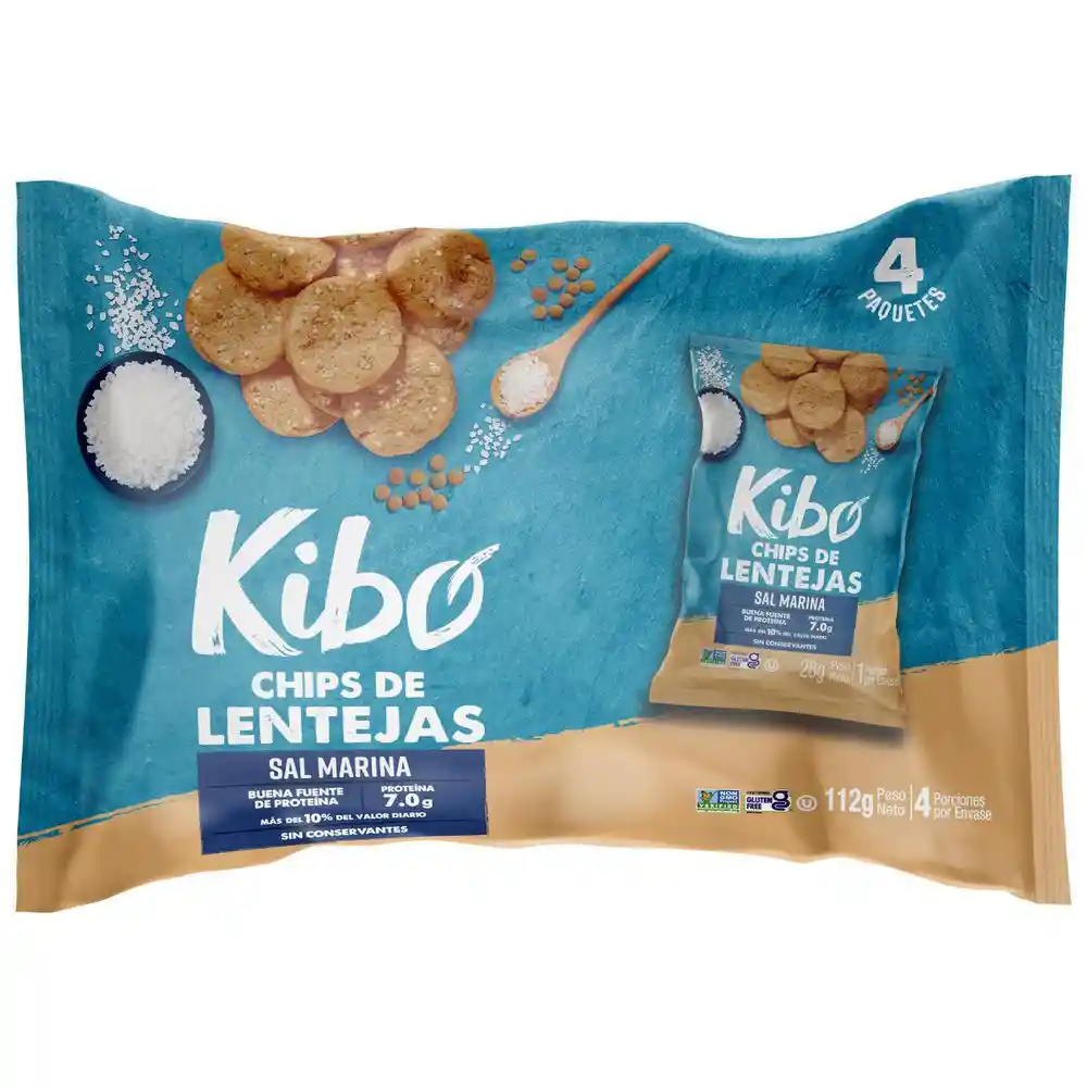 Kibo Chips de Lentejas con Sal Marina