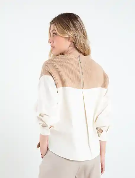 Tejido Molina Mujer Beige Polvillo Medio Talla M Naf Naf