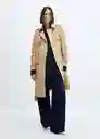 Abrigo Trench Polana Mujer Piedra Talla L Mango