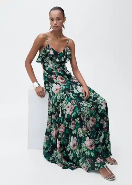 Vestido Volare Negro Talla S Mujer Mango