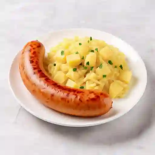 Suiza Con Ensalada De Papa Y Chucrut