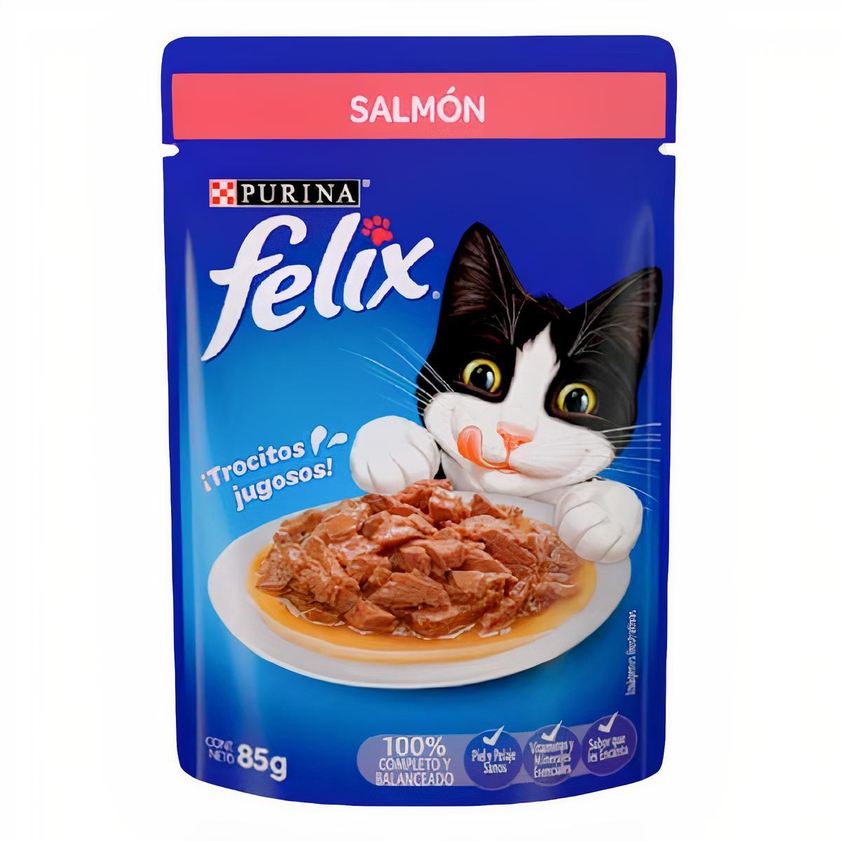 Purina Felix Alimento Húmedo para Gato Sabor a Salmón 85 g