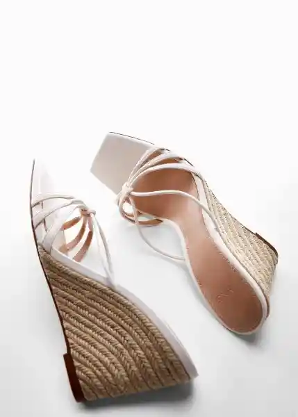 Sandalias Tamy Blanco Talla 40 Mujer Mango