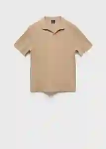 Camisa Polo Taga Camel Talla M Hombre Mango