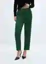 Pantalón Slay-w Verde Talla XL Mujer Mango