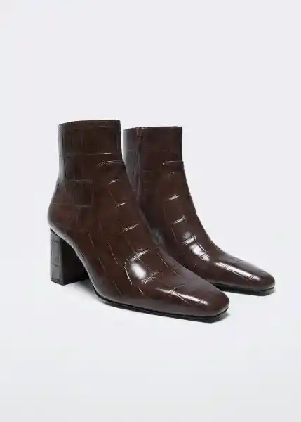 Botin Nilo1 Chocolate Talla 38 Mujer Mango