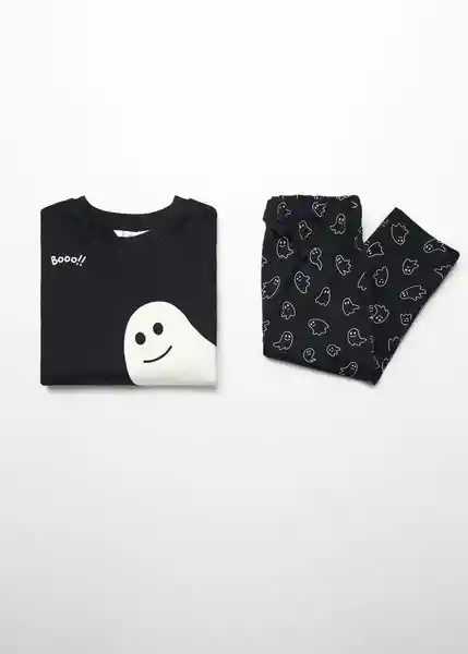 Pijama Ghost Negro Talla 66 Niños Mango