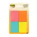 Post It -® Notas Adhesivas 653, Color Neón, 4 Pads De 50 Hojas