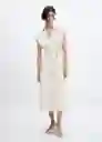 Vestido Ali-W Off White Talla L Mujer Mango