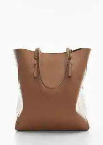 Bolso G Peonia Cuero Talla 99 Mujer Mango