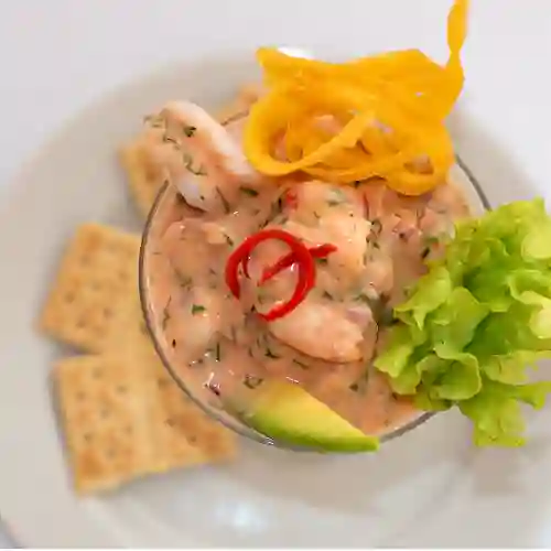 Ceviche de Camarón en Salsa Golf