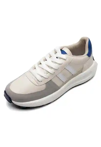 Tenis Hombre Beige-Azul Talla 39 50 Tellenzi