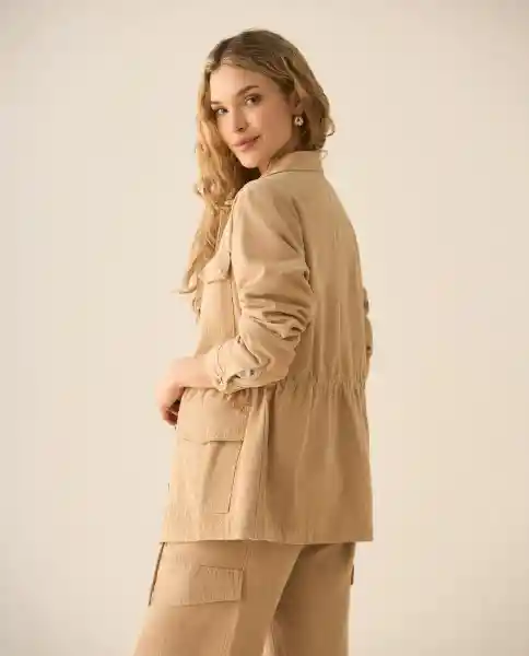 Chaqueta Beige Latte Medio Talla M 623G003 Esprit