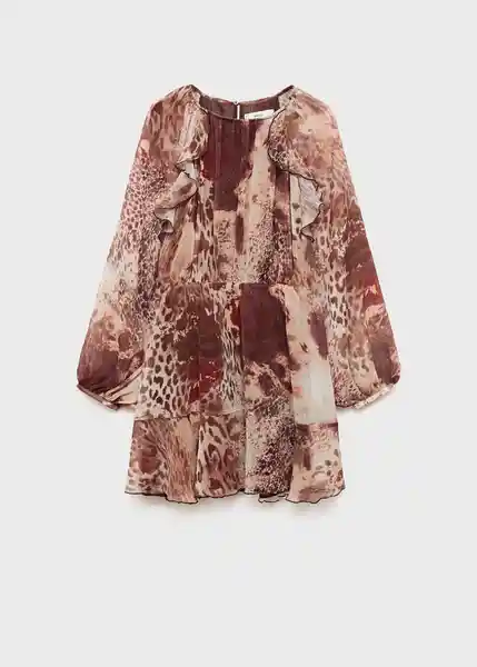 Vestido Butcher Marrón Talla S Mujer Mango